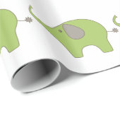 Elephant Baby glanzend opvulpapier, 2' x 6' rollen Cadeaupapier (Rol Hoek)