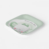 Elephant Baby Green Papieren Bordje (Gebogen)