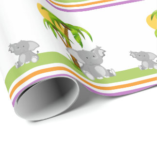 Elephant Baby-opvulpapier Cadeaupapier