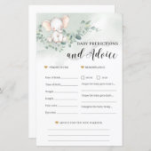 Elephant baby predictions and guidance game card (Voorkant / Achterkant)