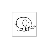 Elephant baby rubberstempel (Afrduk)