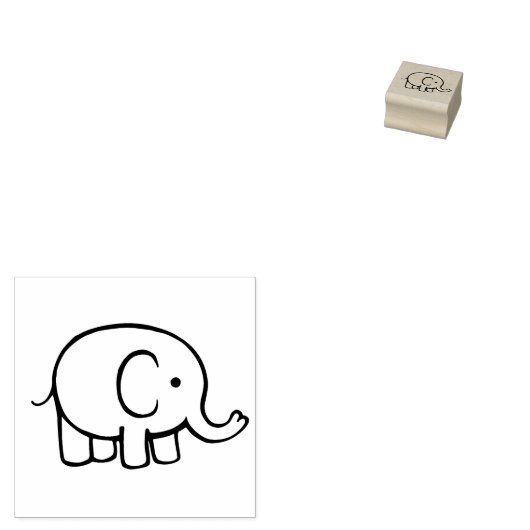 Elephant baby rubberstempel (Gestempeld)