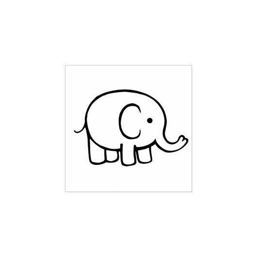Elephant baby rubberstempel (Afrduk)