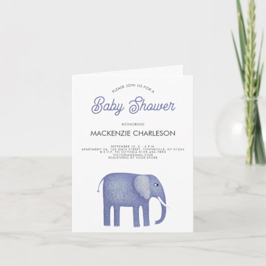 Elephant Baby shower (Voorkant)