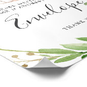 Elephant Baby shower Address Envelope Sign Poster (Hoek)