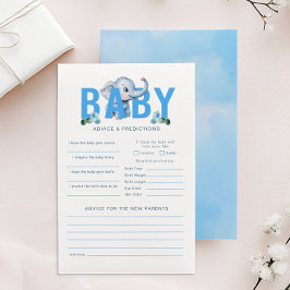 Elephant Baby shower Advies & Voorspellingen Kaart