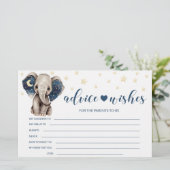 Elephant baby shower Advisory wenst briefkaart Briefpapier (Staand voorkant)