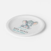Elephant Baby shower Aqua Paper Bord (Gekanteld)