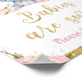 Elephant Baby shower baby's zijn Sweet Treat Sign Poster (Hoek)