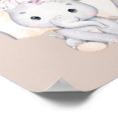 Elephant baby shower Baby's zijn zoet om te trakte Poster (Hoek)