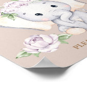 Elephant baby shower Baby's zijn zoet om te trakte Poster (Hoek)