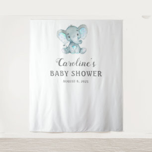 Elephant Baby shower Backdrop, Photo Booth Prop Wandkleed