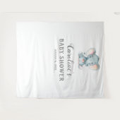 Elephant Baby shower Backdrop, Photo Booth Prop Wandkleed (Voorkant (horizontaal))
