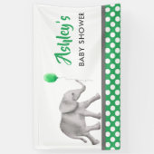 Elephant Baby shower Banner, Green Welcome Sign Spandoek (Verticaal)
