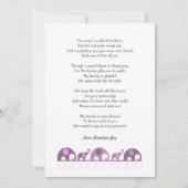 Elephant baby shower bedankt je notities / paarse  (Voorkant)