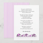 Elephant baby shower bedankt je notities / paarse  (Voorkant / Achterkant)