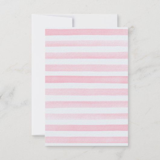 Elephant Baby shower Bedankt kaarten voor een meis (Achterkant)