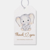 Elephant baby shower bedankt labels cadeaulabel (Voorkant)