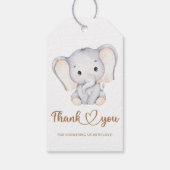 Elephant baby shower bedankt labels cadeaulabel (Achterkant)
