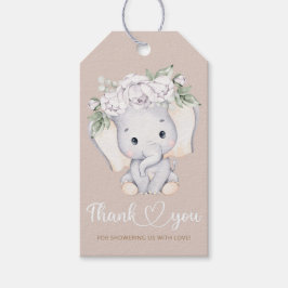 Elephant baby shower bedankt labels cadeaulabel