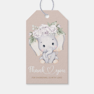 Elephant baby shower bedankt labels cadeaulabel
