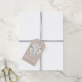 Elephant baby shower bedankt labels cadeaulabel (Met Touw)