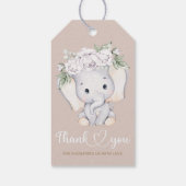 Elephant baby shower bedankt labels cadeaulabel (Achterkant)