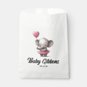 Elephant Baby shower Bedankzakje (Voorkant)