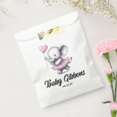 Elephant Baby shower Bedankzakje (Gezegeld)