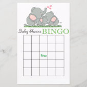 Elephant baby shower bingo (Voorkant)