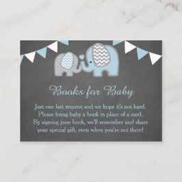 Elephant Baby shower Boek Aanvraag Kaart Boy