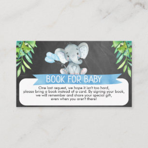 Elephant Baby shower Boek Aanvraag Kaart Invoegen