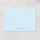Elephant Baby shower Boeken voor baby blauw Informatiekaartje (Achterkant)