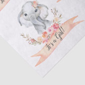 Elephant Baby shower Boho Chic Coral Waterverf Tissuepapier (Detail)