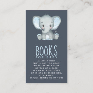 Elephant Baby shower Books for Baby Enclosure Ca Informatiekaartje