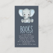 Elephant Baby shower Books for Baby Informatiekaartje (Voorkant)