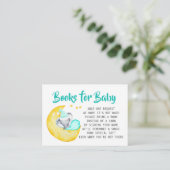 Elephant Baby shower Books for Baby Informatiekaartje (Staand voorkant)