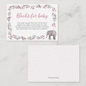 Elephant Baby shower Books for baby Informatiekaartje (Voorkant / Achterkant)