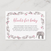 Elephant Baby shower Books for baby Informatiekaartje (Voorkant)