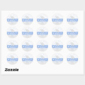 Elephant Baby shower Boy Blue Dank je Sticker (Vel)