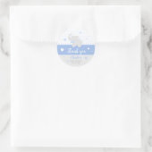 Elephant Baby shower Boy Blue Dank je Sticker (Tas)