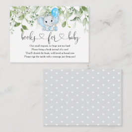 Elephant Baby shower Boy boekt voor Baby Informatiekaartje