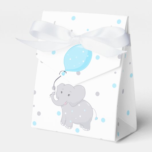 Elephant Baby shower Boy Cute Favor Box Bedankdoosjes (Voorkant Zijde)