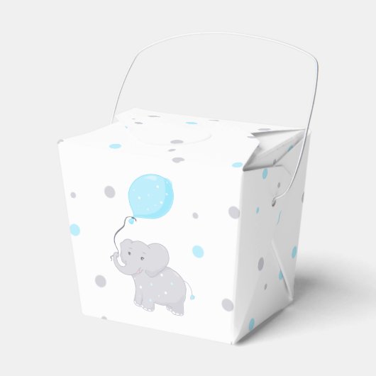 Elephant Baby shower Boy Cute Favor Box Bedankdoosjes (Voorkant Zijde)