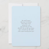 Elephant Baby shower Boy Invitation Kaart (Achterkant)