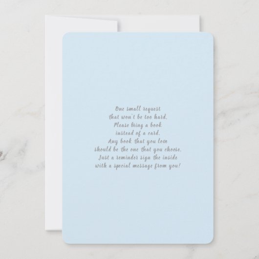 Elephant Baby shower Boy Invitation Kaart (Achterkant)