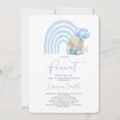 Elephant Baby shower Boy Invitation Kaart (Voorkant)