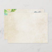 Elephant Baby shower - Breng een boek insert Uitnodiging Briefkaart (Voorkant / Achterkant)