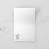 Elephant Baby shower Dank je kaarten (Meisje) (Binnen)