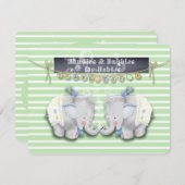 Elephant Baby shower Dank je wel Bedankkaart (Voorkant / Achterkant)